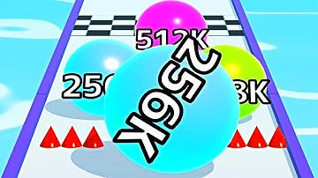 Ball Run Infinity Number Up To (128M, 256M, 512M, 1024M) ! All Levels Gameplay Part 146 android, ios