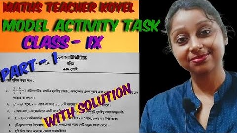 #MathsTeacherKoyel#ModelActivityTask Solutions of Model Activity Task//Part-1//Maths//Class-9//WBBSE