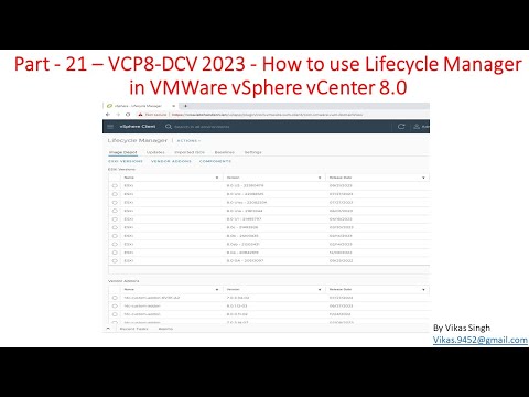 VCP8-DCV 2023 | Part-21 | How to use Lifecycle Manager in VMWare vSphere vCenter 8.0