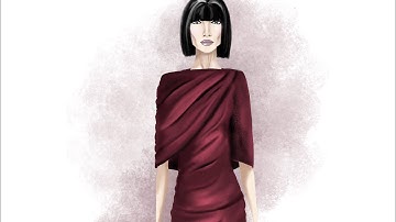 How To Draw Velvet Fabric Fashion Illustrations