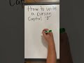 How To Write A Cursive Capital J How To Write A Cursive Capital J