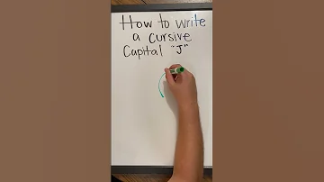 How To Write A Cursive Capital J 