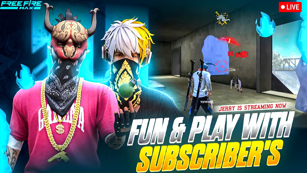 FREE FIRE LIVE TELUGU || FUN & PLAY WITH SUBSCRIBERS || #jbg # ...