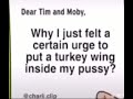 why i just felt a certain urge to put a turkey wing