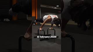 1 year full planche progression 😱#streetworkout #calisthenics #planche #progression