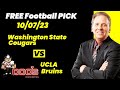 Free Football Pick Washington State Cougars vs UCLA Bruins Prediction, 10/7/2023 College Football