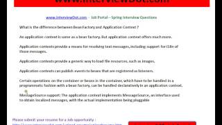 Spring interview question application context