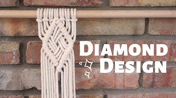 Macrame Diamond With a Basket Weave Center