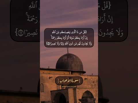 سورة الأحزاب الآية ١٦ الى ١٨ بصوت الشيخ محمد صديق المنشاوي
