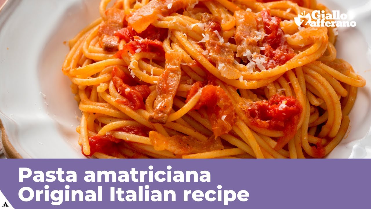 PASTA AMATRICIANA - Original Italian Recipe - YouTube