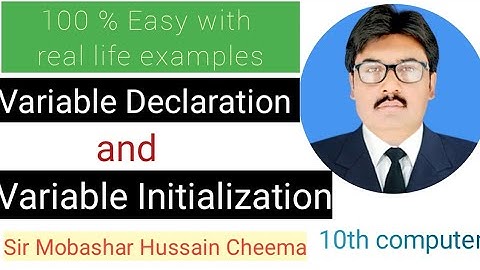 Variable declaration and initialization Class 10 computer chapter 1 #babulilm #clanguage
