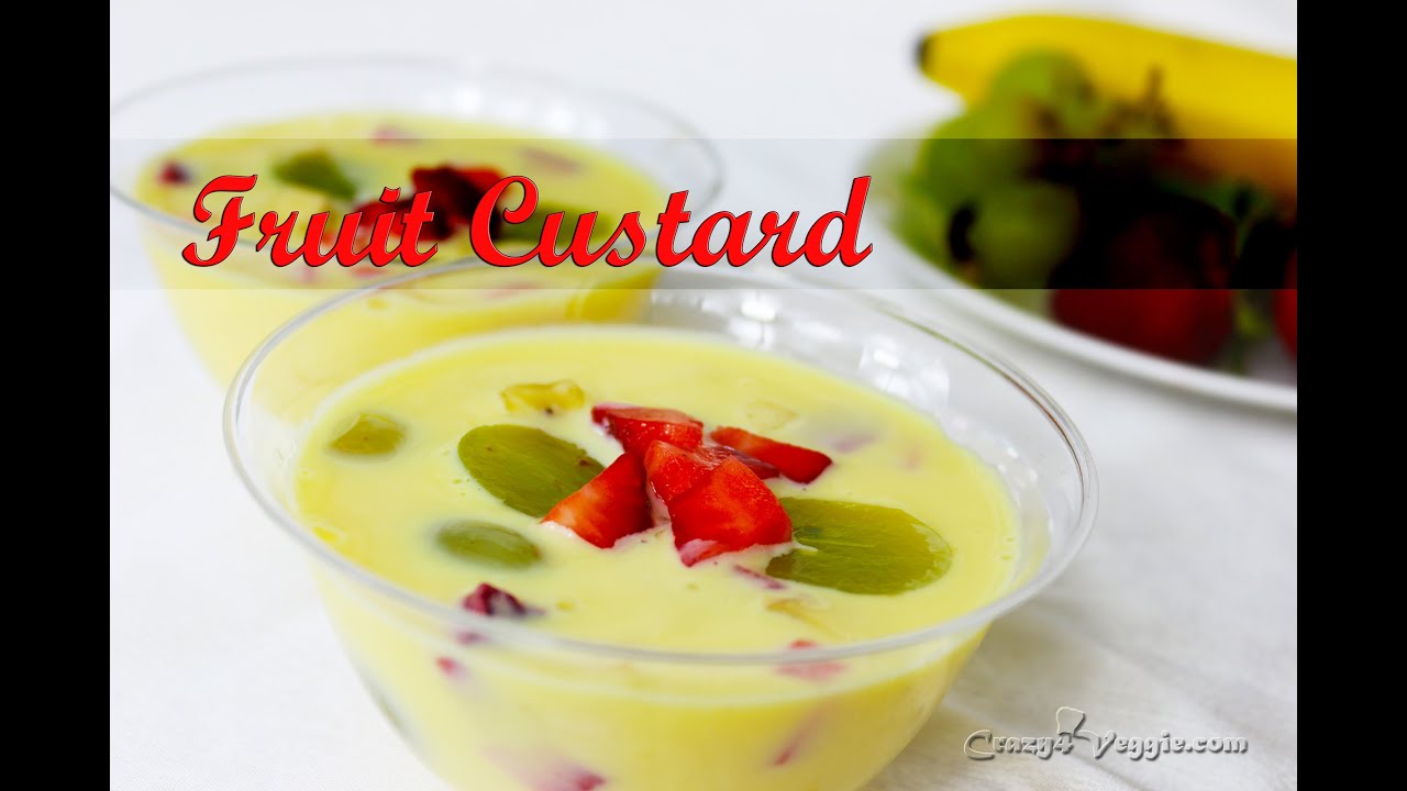 Fruit custard | Egg-less recipe by crazy4veggie.com | Crazy4veggie