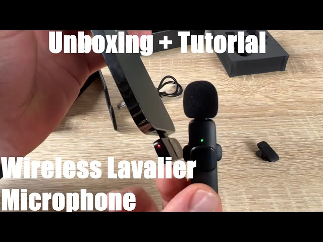 Wireless Lavalier Microphone for iPhone Lapel Microphone Wireless Microphone  Unboxing & instructions 