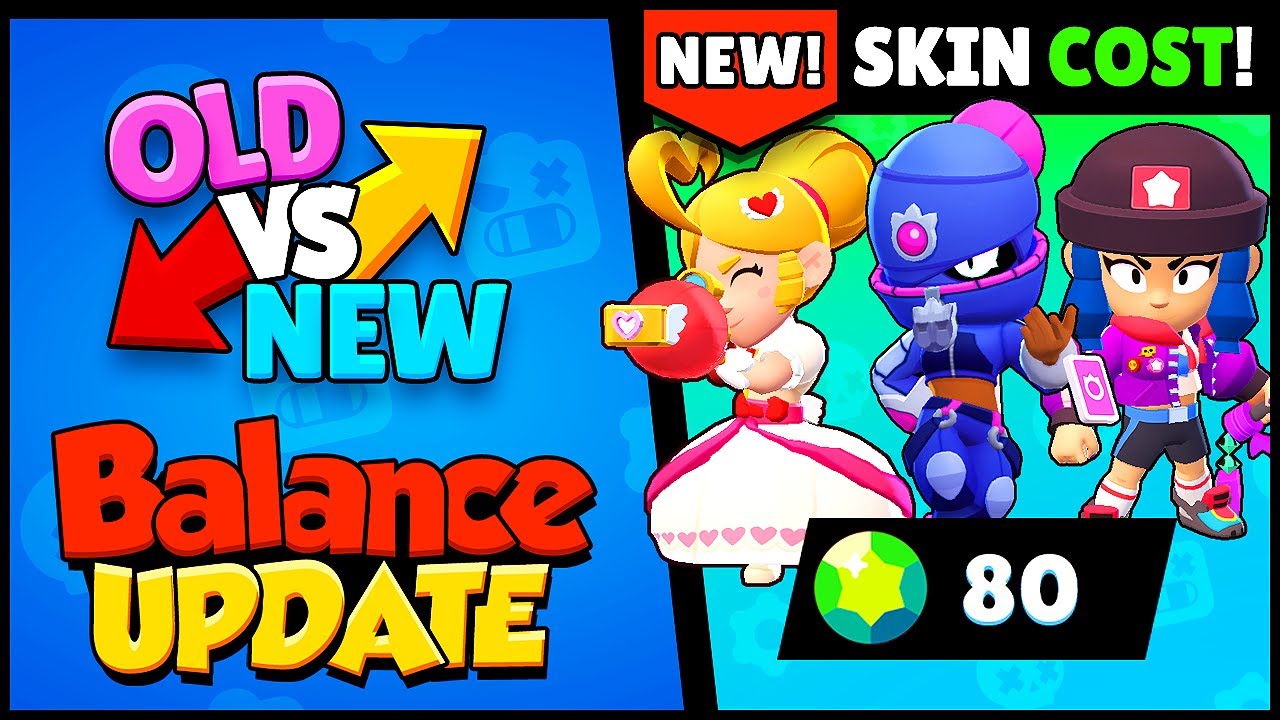 Old Vs New Balance Changes New Skins Cost Revealed Brawl Stars 2020 Lunar Update Youtube - lunar skins brawl stars