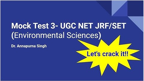 Mock Test -3 for UGC NET/JRF Environmental Science. 20 solved questions #environmentalscience #net