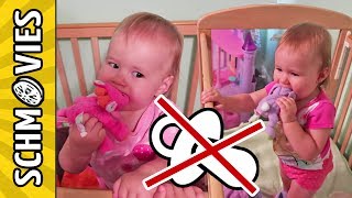 Twins React to NO MORE PACIFIERS!