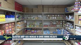 Salvation Army sees increase in giving during holidays