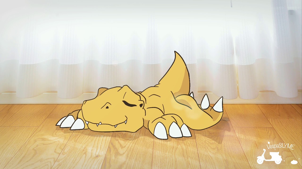 「Sound sleep💤」/Agumon/Digimon/Relaxing  music/リラックス 音楽/デジモン、デジモンアドベンチャー、アグモン、アニメーション