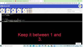 Creating a Magic 8 Ball on our MicroBit screenshot 1