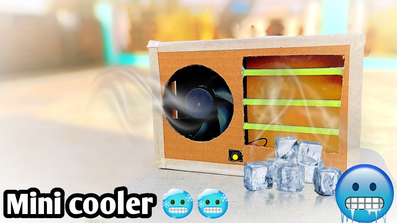 How to make a mini cooler use cardboard  !! मिनी कूलर कैसे बनाए