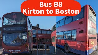 Boston bus ride | Bus B8 Kirton to Boston | January 2024