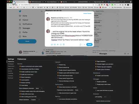 CHROME to CORS or to DEBUG detailed
