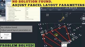 Fix Civil3D No Solution Found Adjust Parcel Layout Parameters || #civil3d Quick Fix