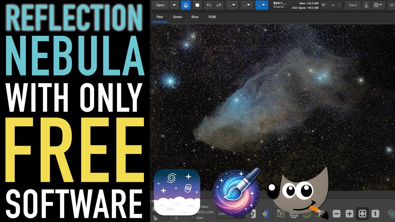 How to process a Reflection Nebula with the latest in FREE SOFTWARE