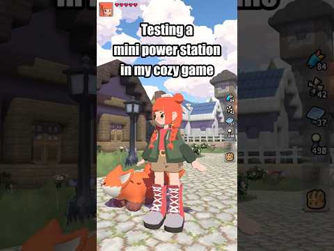 Testing mini power station in my cozy game #indiegame #gameshorts