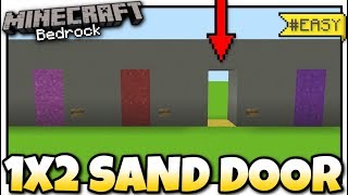 Minecraft - 2x1 SAND DOOR ( TINY ) [ Redstone Tutorial ] MCPE / Bedrock / Xbox / Switch