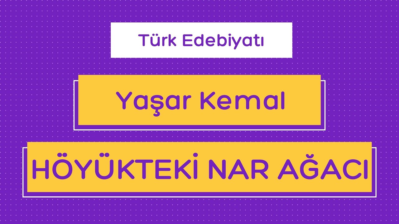 Yaşar Kemal - Höyükteki Nar Ağacı Roman Özeti