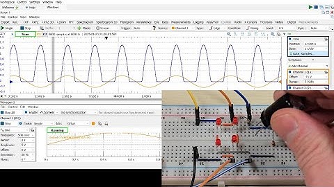 Full-Bridge Rectifier Behavior with Differential Measurements with LED Visualization