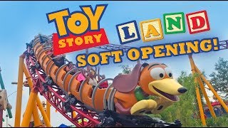 Toy Story Land Soft Opening - Slinky Dog Dash at Night! screenshot 4