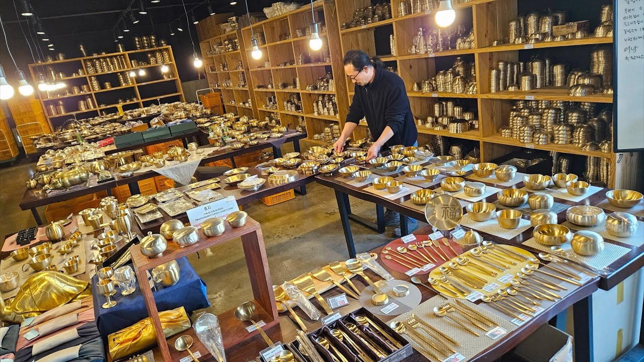 Удивительный! Процесс изготовления латунных чашек. Корейская мастерская старой бронзы