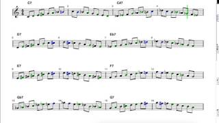 Bebop Lydian Dominant Ascending, Bebop Dominant Descending