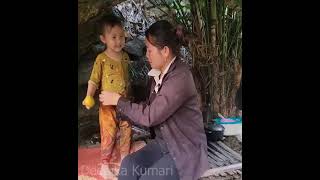 The Single Mother with Two Children Living in a Cave 😢💔 