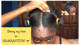 Doing My Hair in QUARANTINE | Very Easy Protective Hairstyle for SHORT HAIR | Box BRAIDS #WithMe