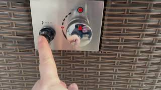 Aoxun 17 5 Inch Fire Pit Wind Guard Outdoors Rectangle Tempered Glass Review, Large fire table that