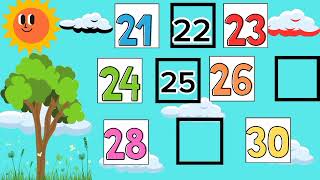 write Missing Numbers 20 to 40| class 1 maths worksheet | kids learning videos|