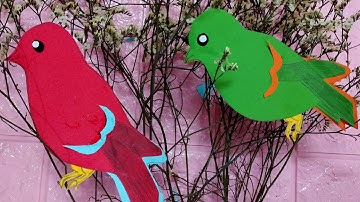 hướng dẫn cắt dán con chim sẻ bằng giấy thủ công