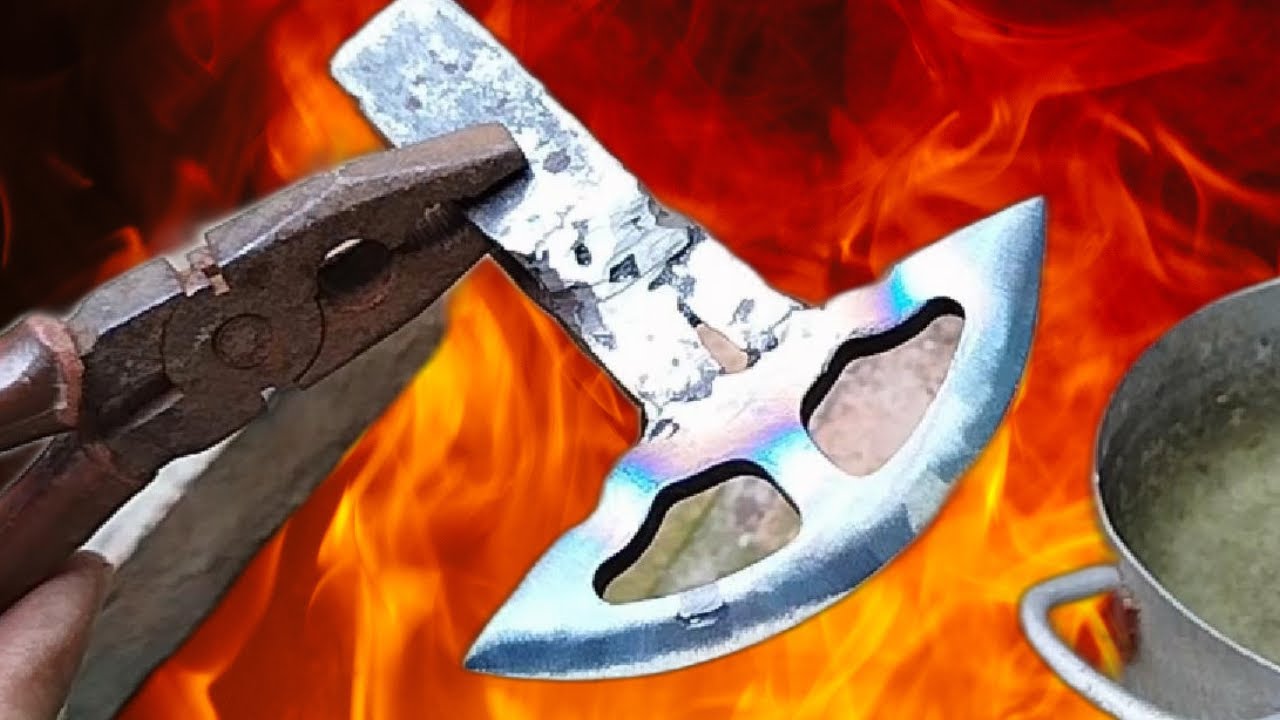 Craft your own axe to hone your survival skills. 