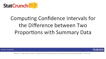 StatCrunch: Confidence Intervals for the Difference between Two Proportions with Summary Data