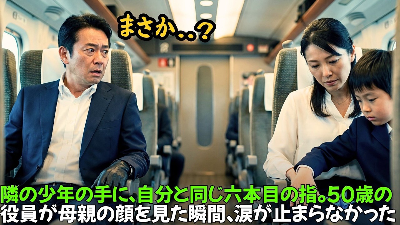 出張帰りの新幹線で、50歳の会社役員は隣に座った少年の左手に、自分と全く同じ六本目の指があることに気づいた。少年の母親の顔を見た瞬間…
