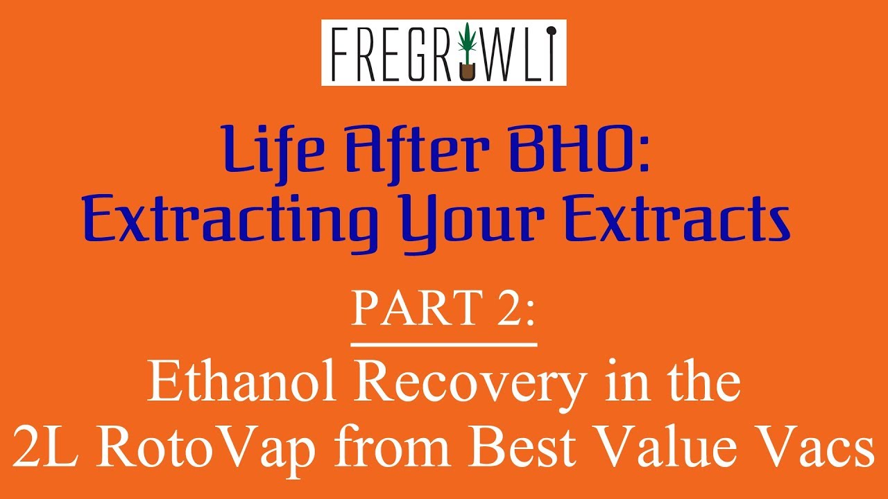 Ethanol Recovery: 2L RotoVap from Best Value Vacs