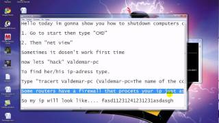 How to shutdown computers on the same network.