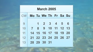 March 2005 Calendar