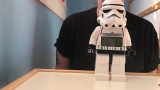Review UPDATE!! With alarm sound! LEGO Star Wars stormtrooper alarm clock