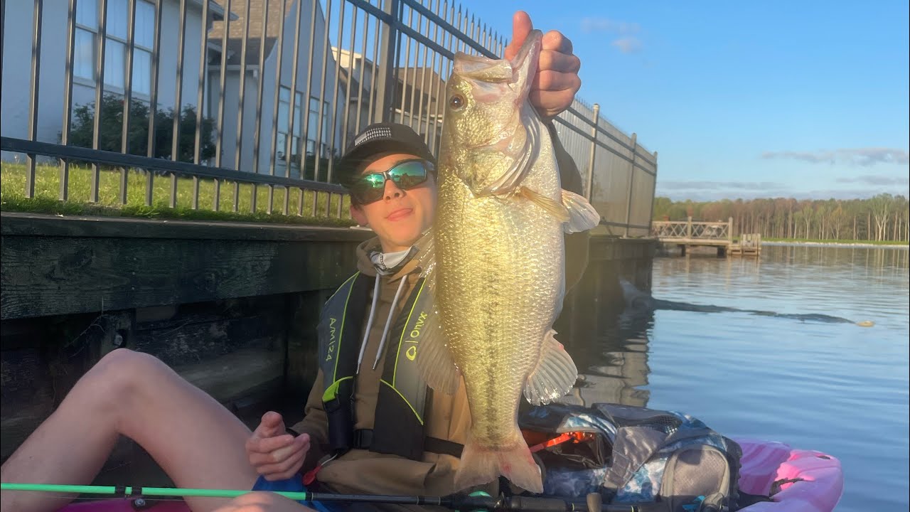 Kayak fishing for dock bass! #largemouth #bassfishing #outdoors #edit #shorts #fishing #fish #bass