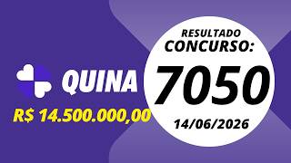 Quina Resultado Concurso 7050 14/06/2026