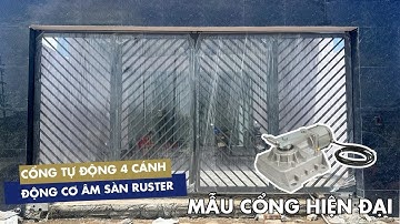CỔNG TỰ ĐỘNG 4 CÁNH HIỆN ĐẠI - MOTOR ÂM SÀN RUSTER 24V/600KG | Ruster Việt Nam